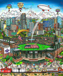 Charles Fazzino 3D Art Charles Fazzino 3D Art MLB 2021 All-Star Game: Denver (Framed) (PR)
